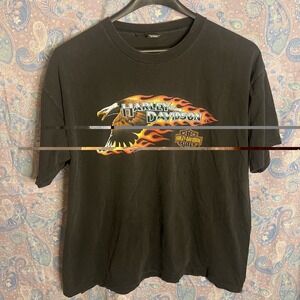 Vintage 1989 Harley Davidson Flaming Eagle Precision Shirt XL Single Stitch